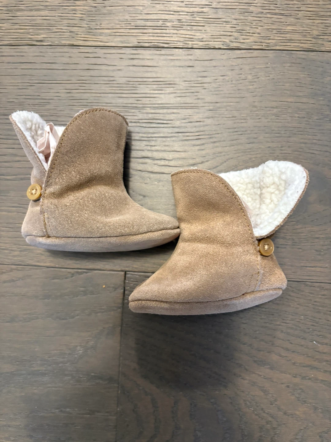 Baby gap warm Sherpa lined booties 6-12M NWT ret $65