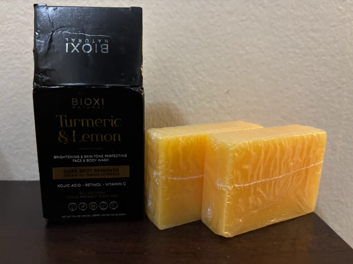 NEW-Bioxi Natural Turmeric & Lemon Soap Bars