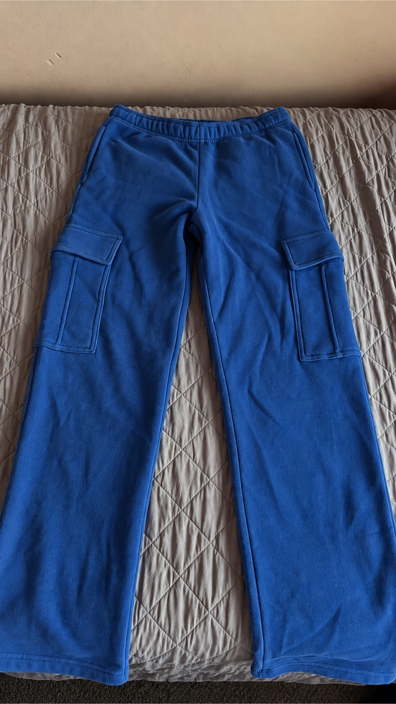Blue cargo sweatpants - photo 2