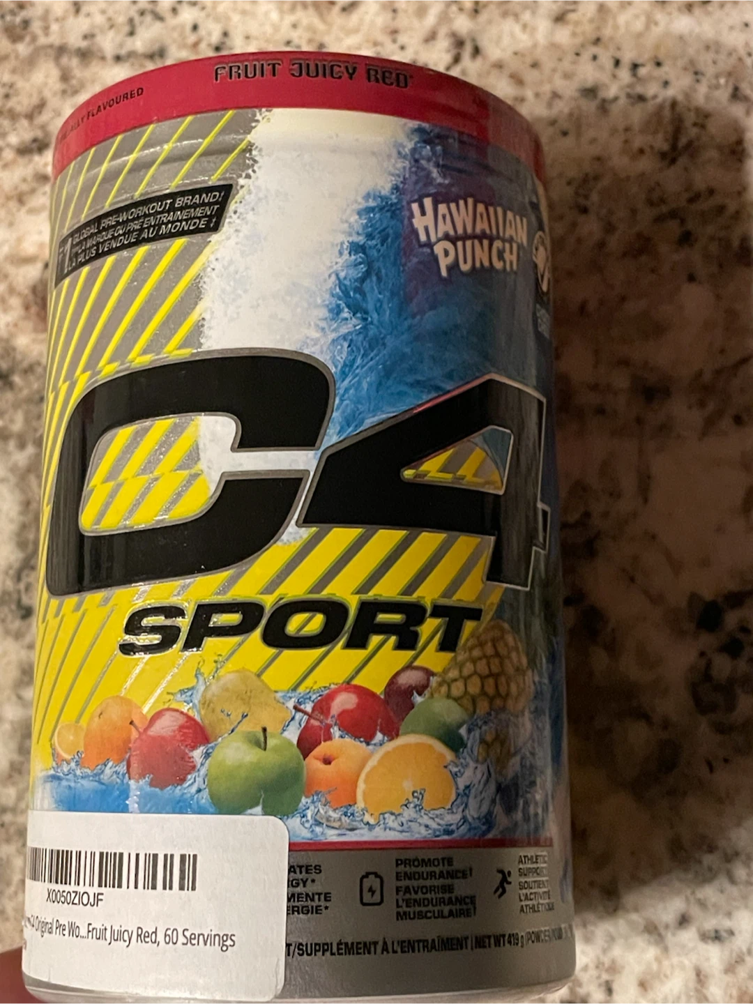 60 Serving - C4 Sport Hawaiian Punch Fruit Juicy Red Pre-Workout