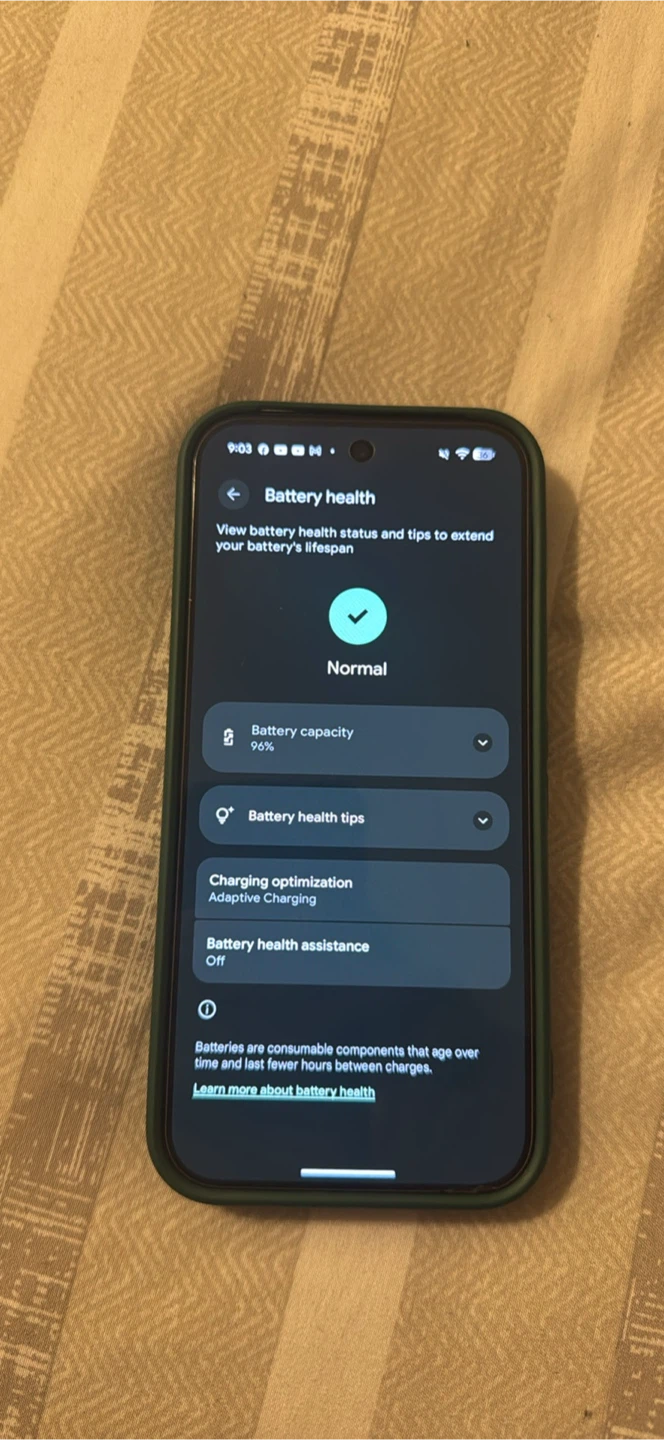 Pixel 9 128gb 96 battery health