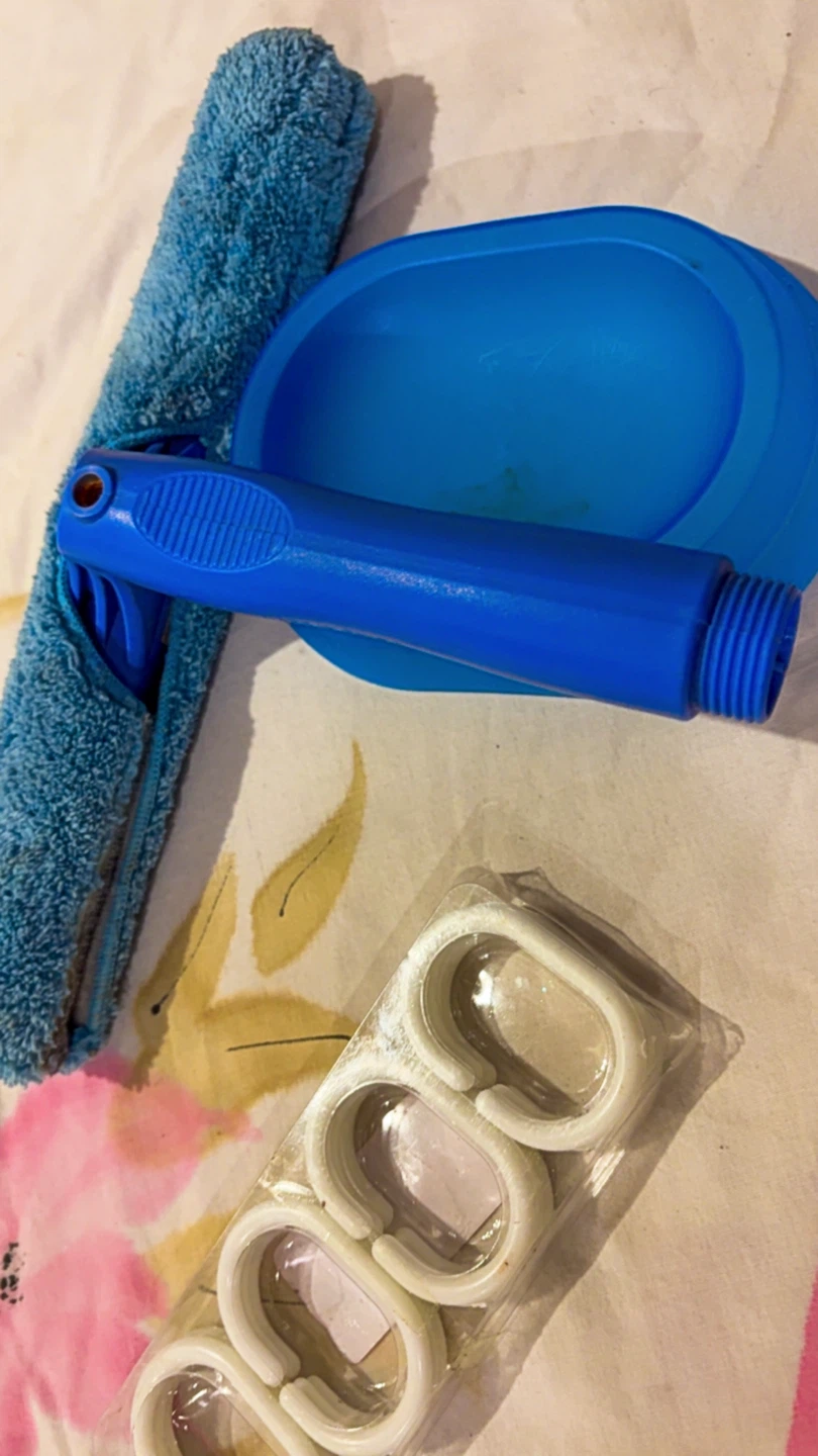 Window Squeegee, Soap Dish, and Shower Hooks - photo 2