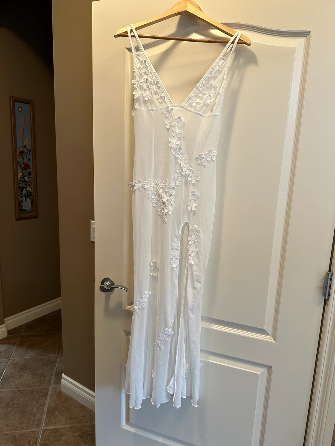 Brand new size medium sprinkle daisies mesh beach coverup/dress - photo 3