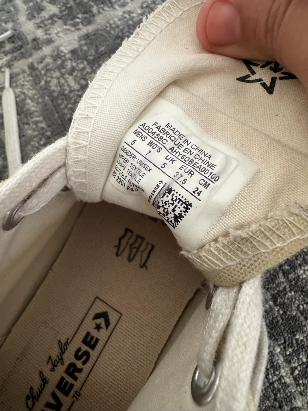 Converse Chuck 70 High Top Off-White Size 5 - photo 3