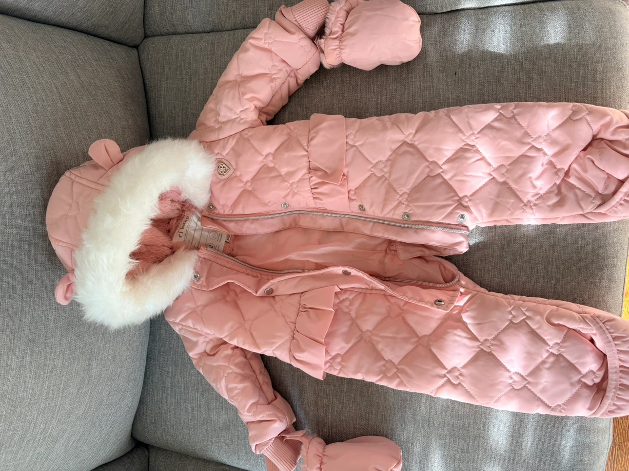 Baby girl snowsuit 9-12 months