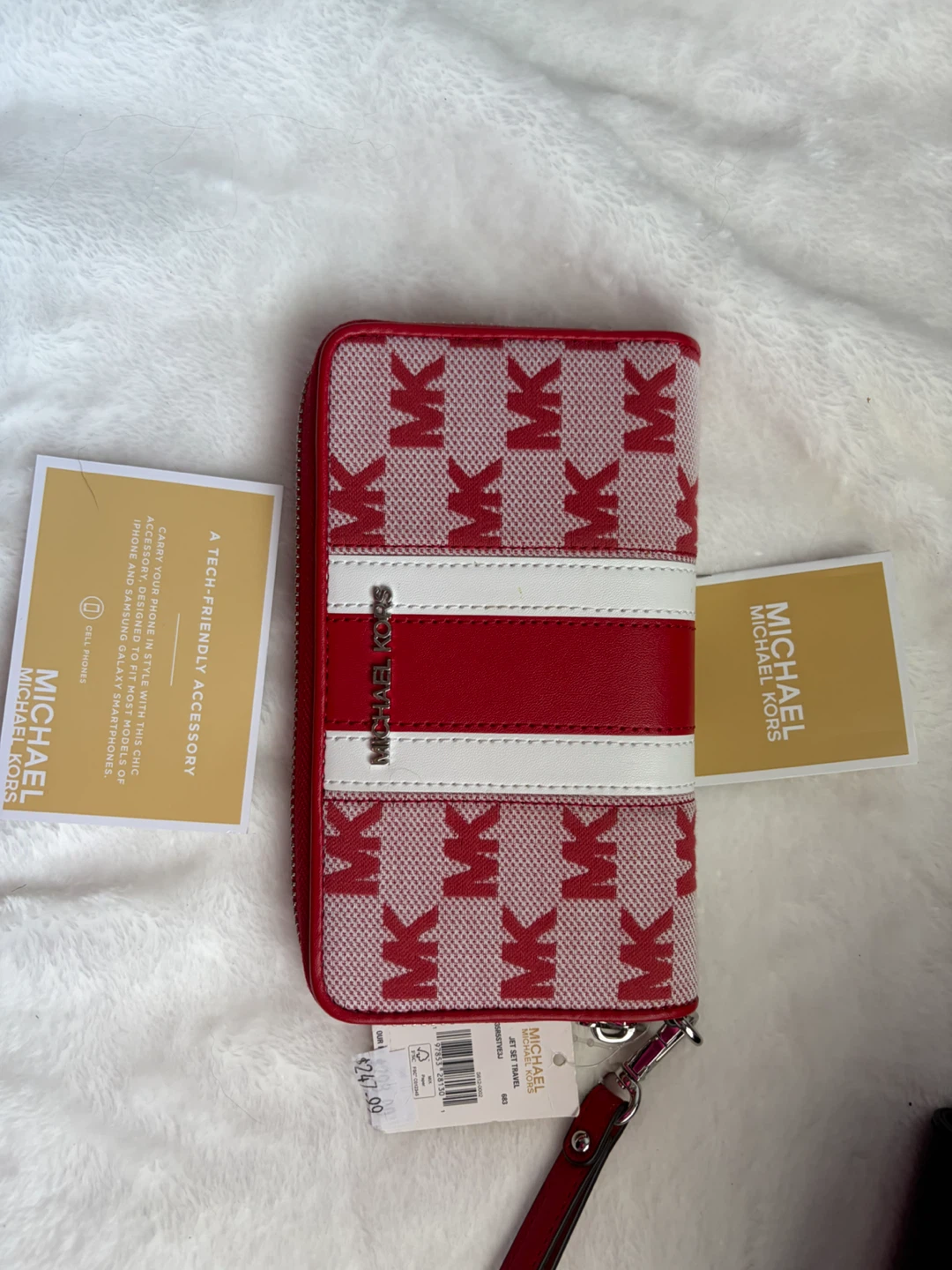Michael Kors Jet Set Travel Wallet Red - photo 4