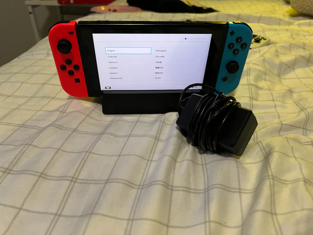 Nintendo Switch Console Neon Red and Blue