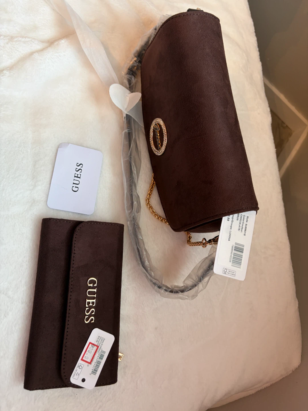 New Guess Handbag and Wallet Set