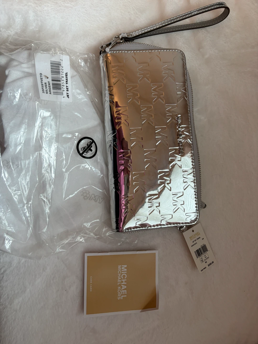 Michael Kors Jet Set Travel Wristlet Silver