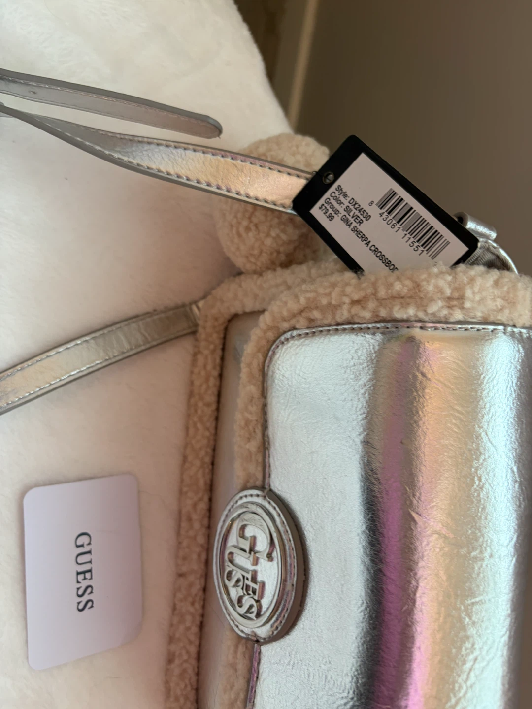 Guess Gina Sherpa Crossbody Bag