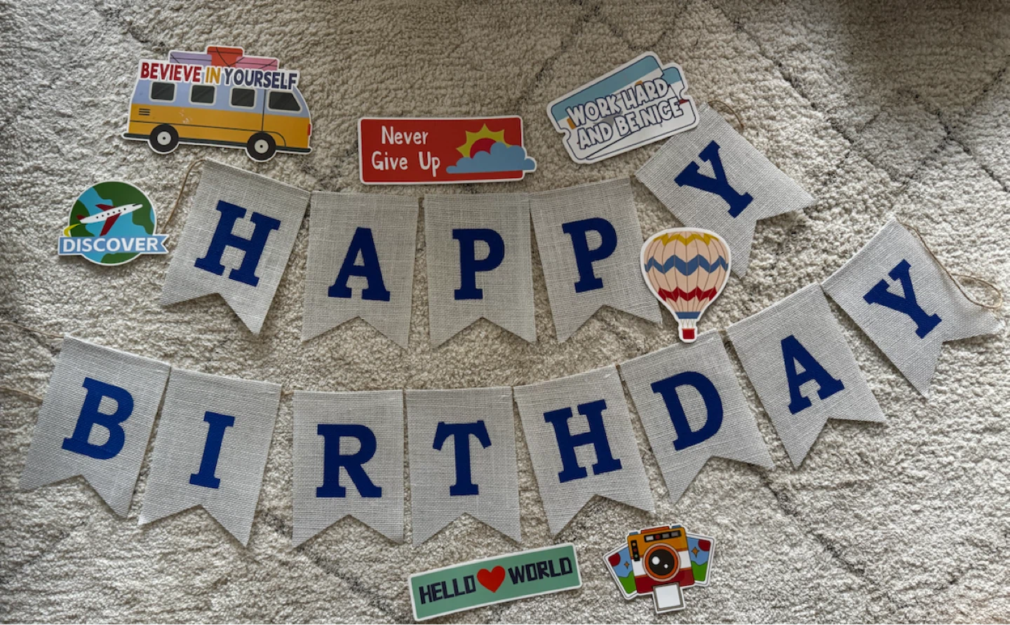 Travel Themed Birthday Party Decoration Set