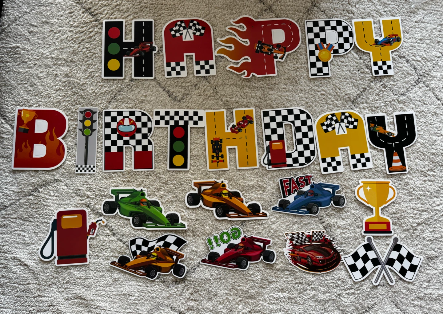 Race Car Birthday Party Decoration Set