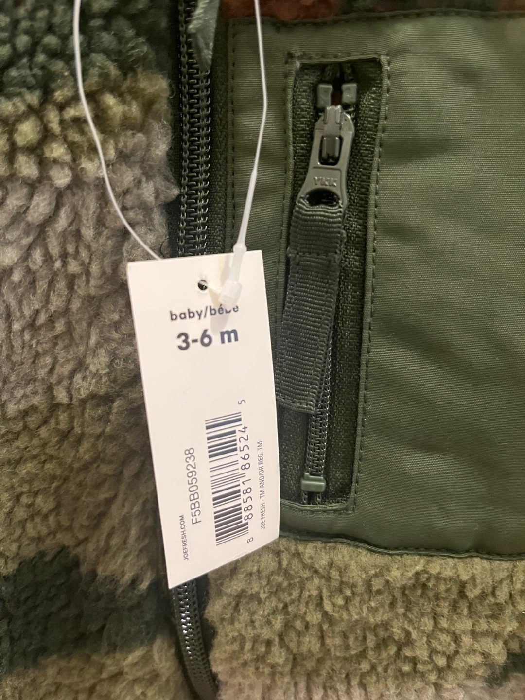BNWT Camo Fleece Jacket 3-6 months - photo 2