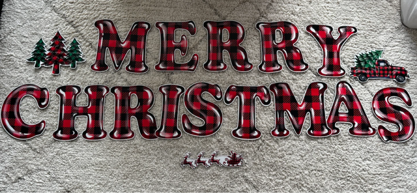 Merry Christmas Magnetic Decor Set