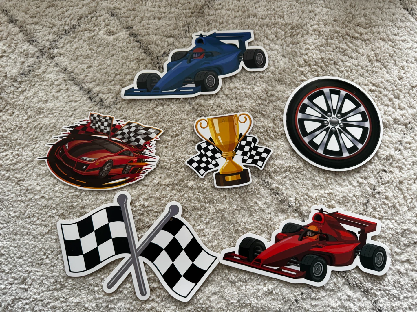 Race Car Theme Happy Birthday Banner Decorations - photo 2