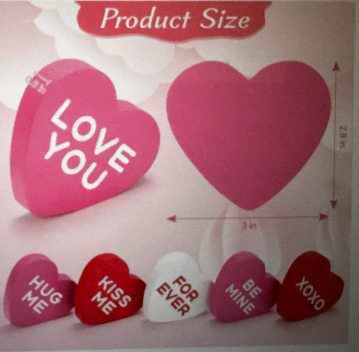 Set of 6 Wooden Valentine Hearts - photo 2