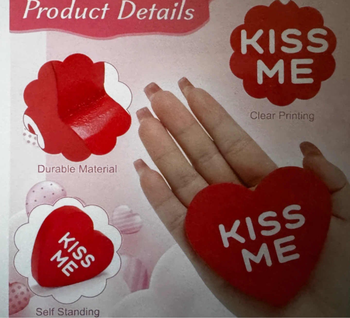Set of 6 Wooden Valentine Hearts - photo 4