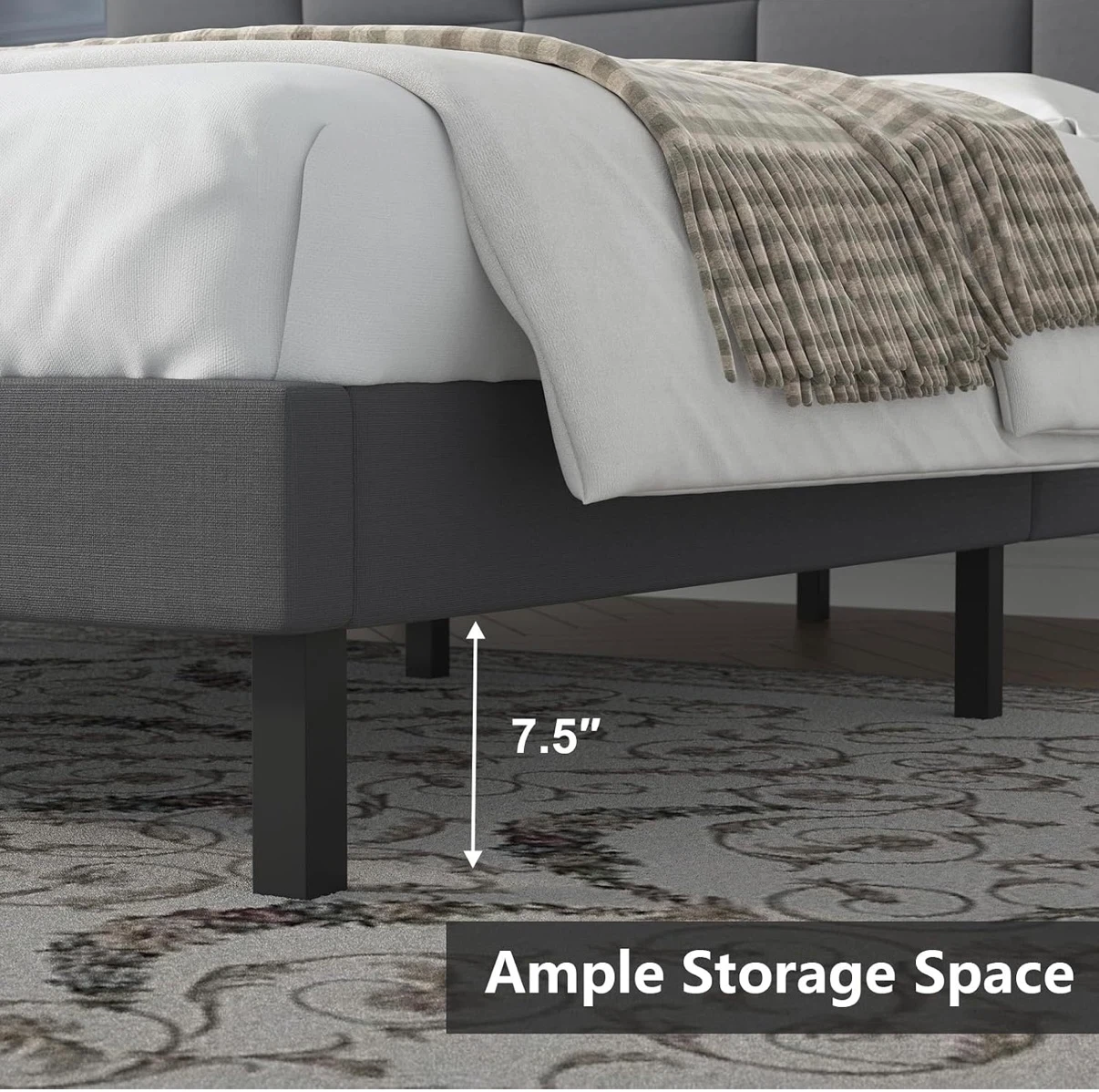 Queen Size Upholstered Bed Frame - photo 4