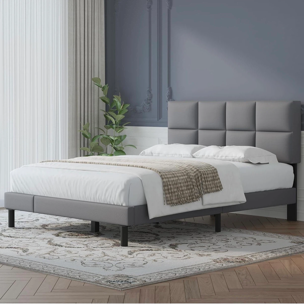 Queen Size Upholstered Bed Frame - photo 5