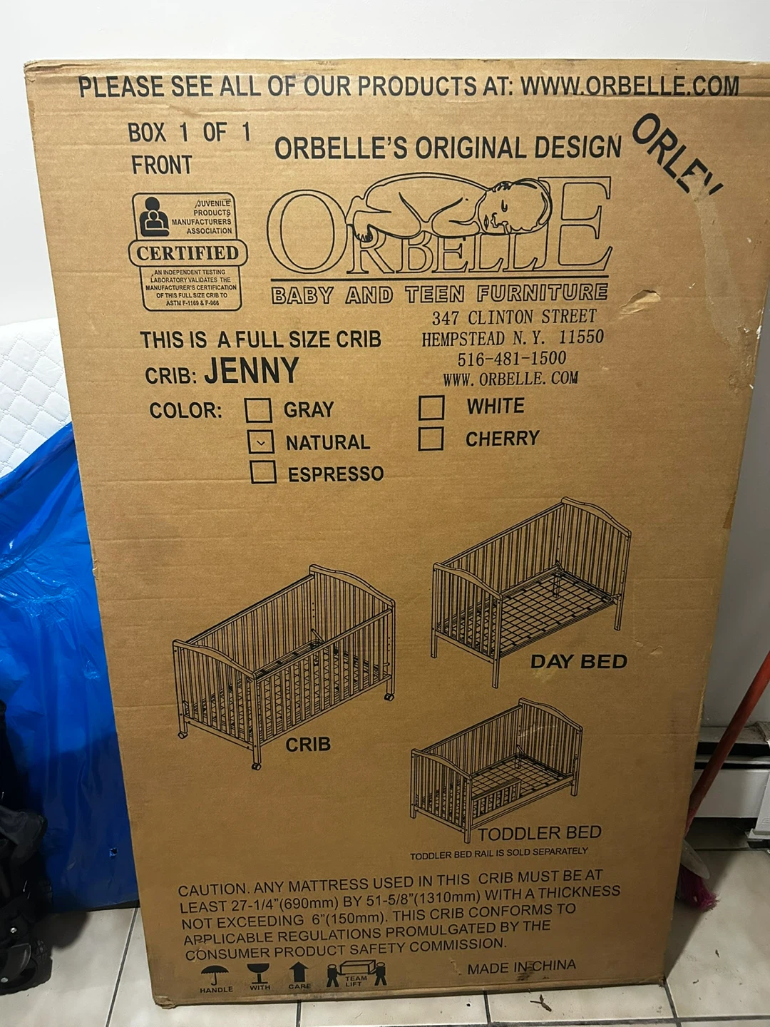 Orbelle Jenny Full Size Crib - photo 5
