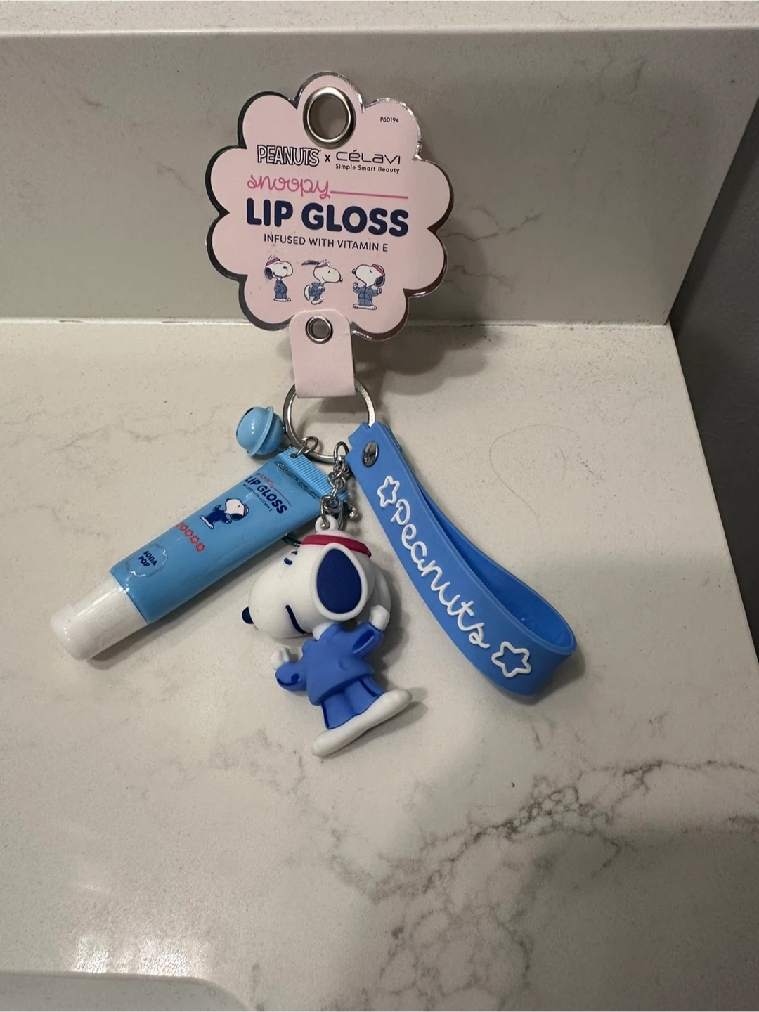 Peanuts x CeLaVi Snoopy Lip Gloss Keychain