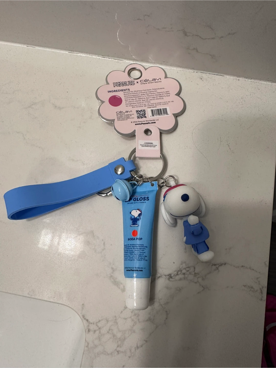 Peanuts x CeLaVi Snoopy Lip Gloss Keychain - photo 3