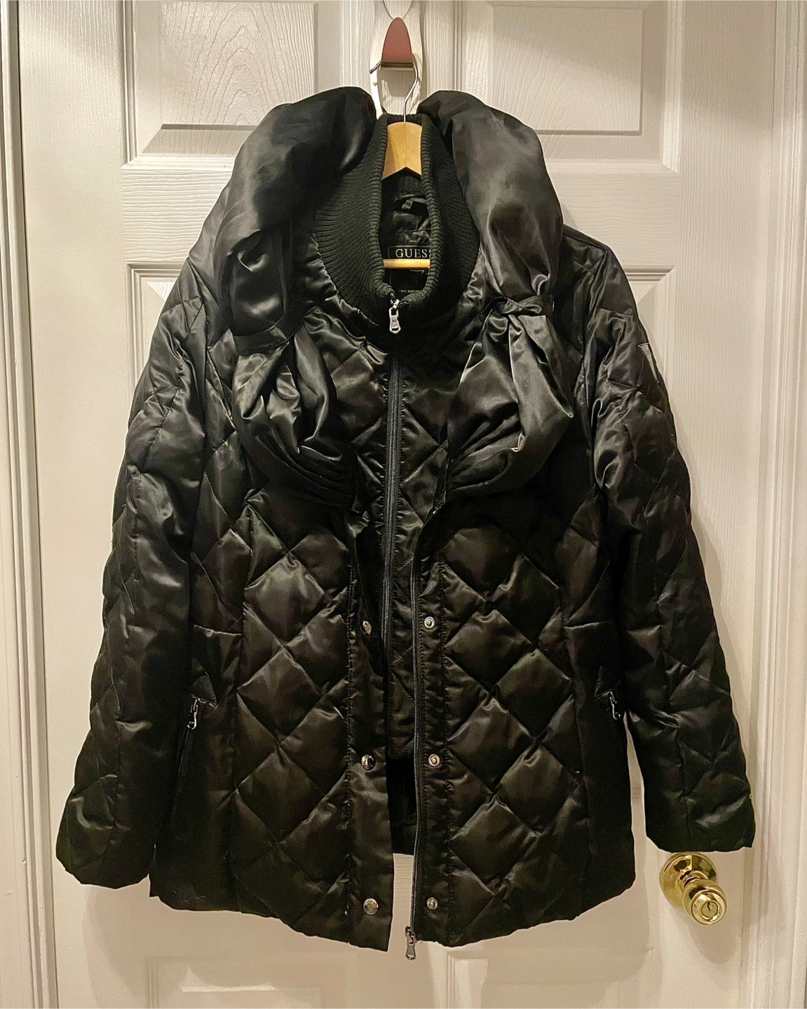 GUESS Black Puffer Coat - Women’s Large - photo 3