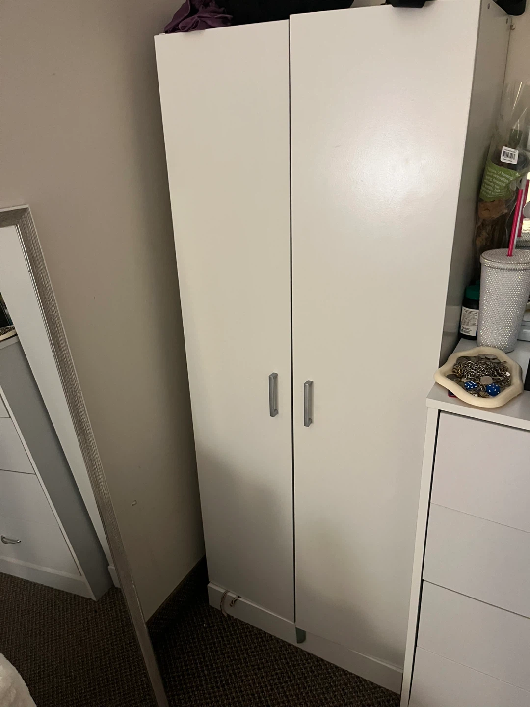 White Two-Door Storage Cabinet