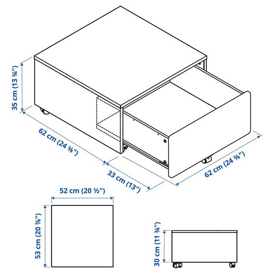 IKEA bed frame with under-bed storage - photo 3