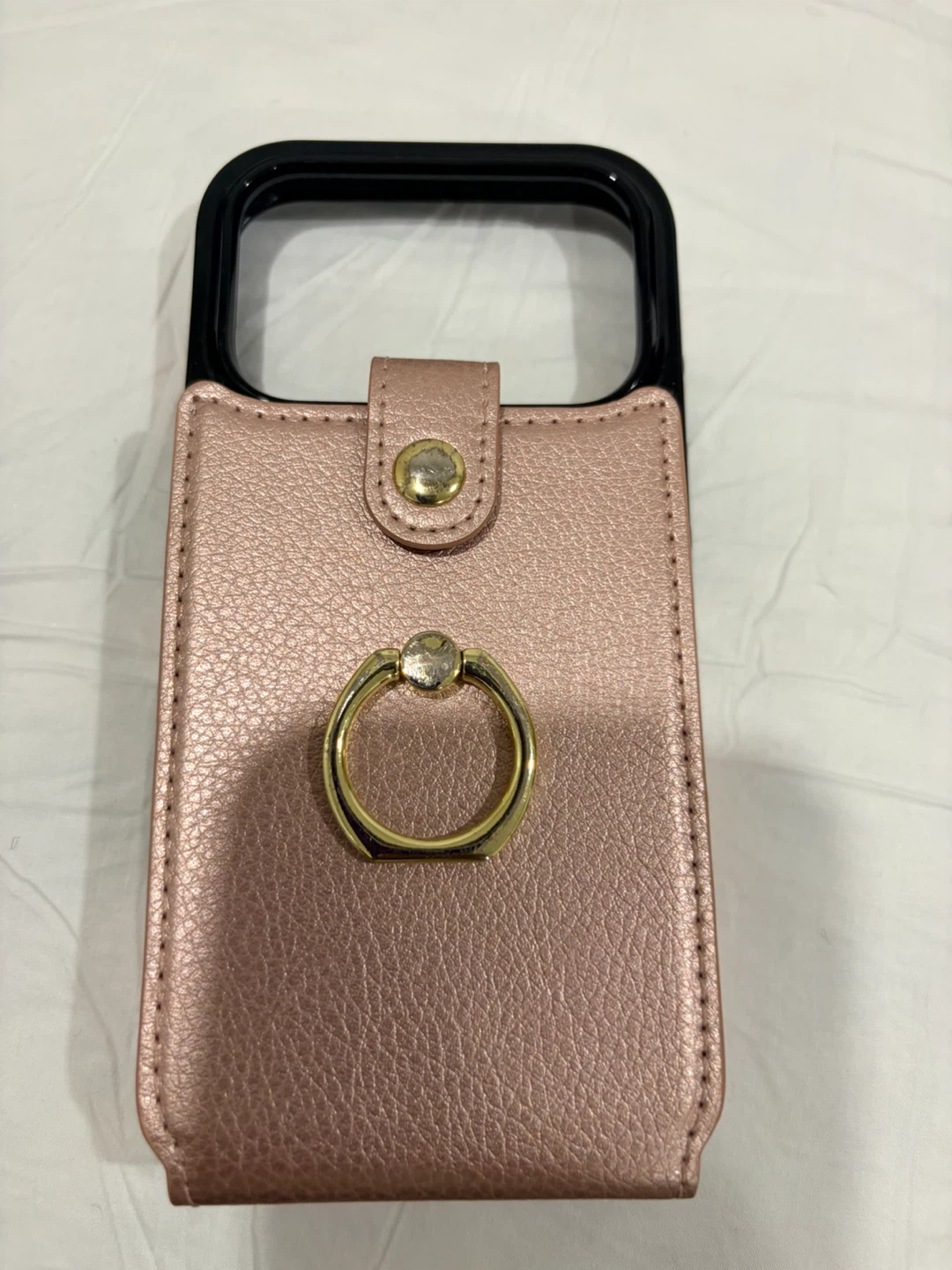 Rose Gold Wallet Phone Case with Ring Holder - photo 2