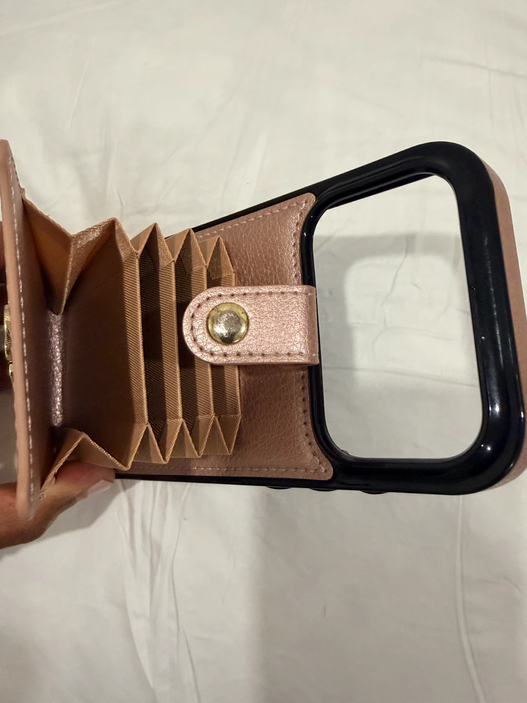 Rose Gold Wallet Phone Case with Ring Holder - photo 3