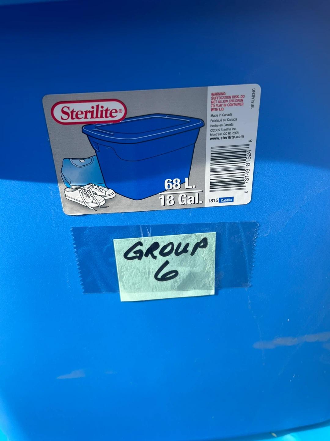 #6 - Sterilite 68L Blue Storage Bins (3) with Lids - photo 2