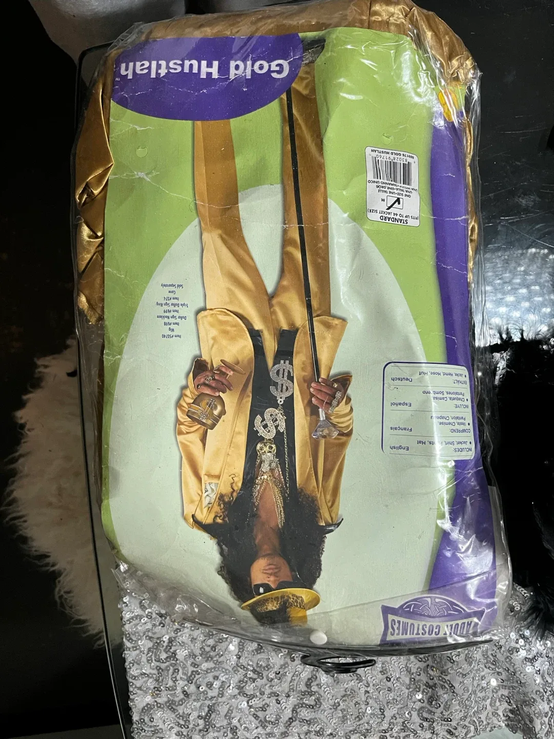 Gold Hustlah Adult Costume size m