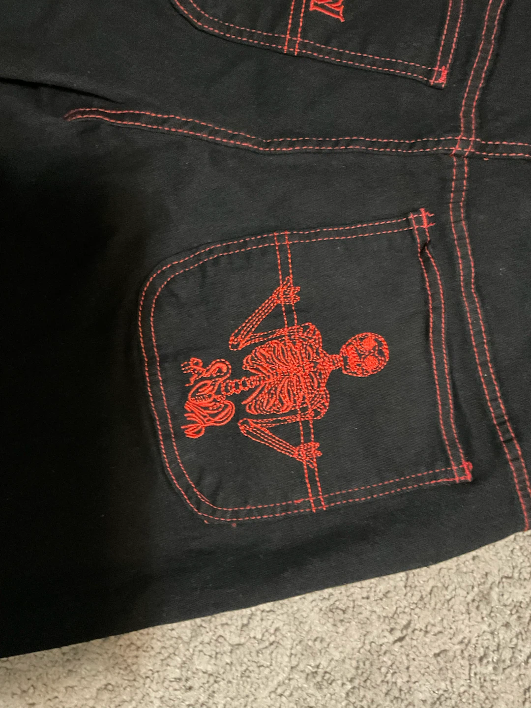 Heaven Can Wait black and red denim jeans - photo 4