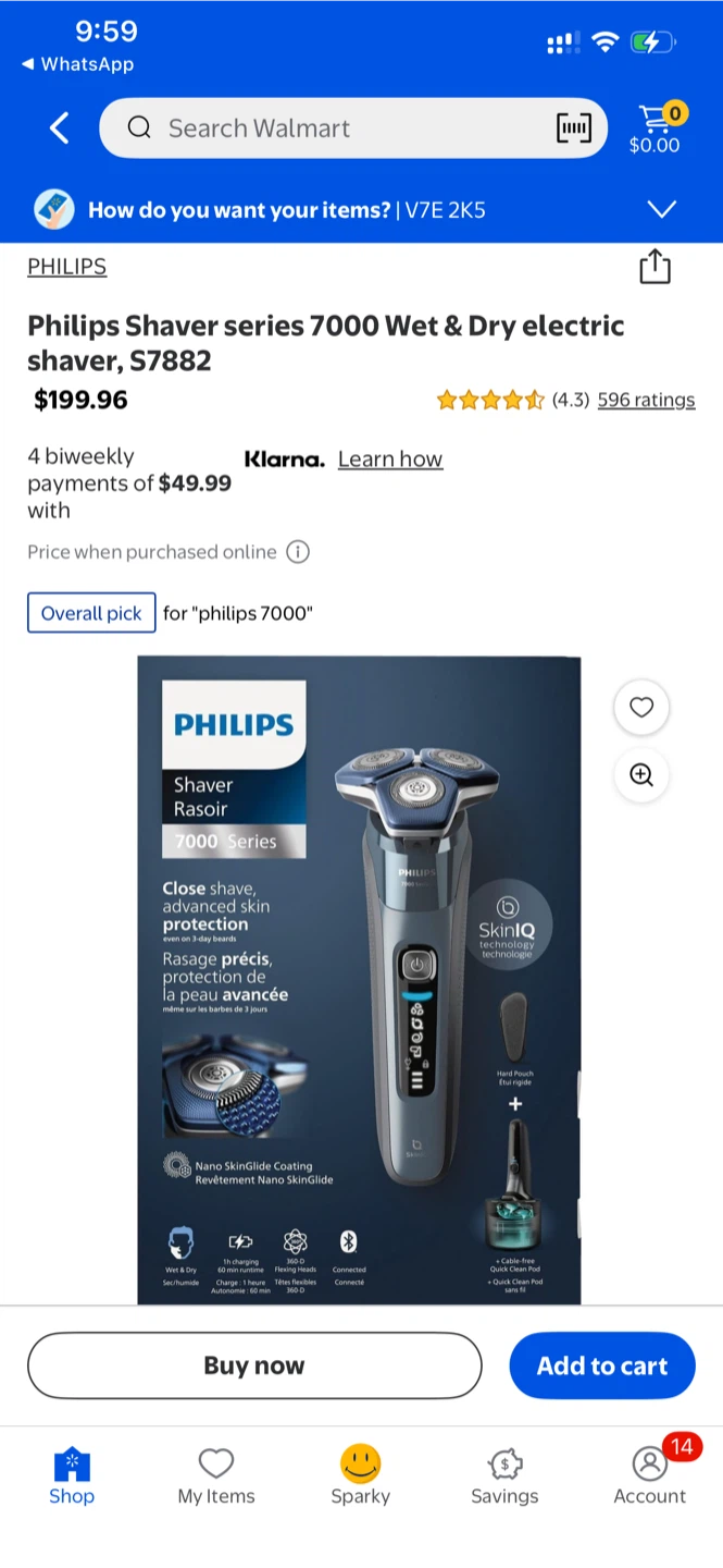 Philips Shaver Series 7000 Electric Shaver S7882 $150 - photo 5