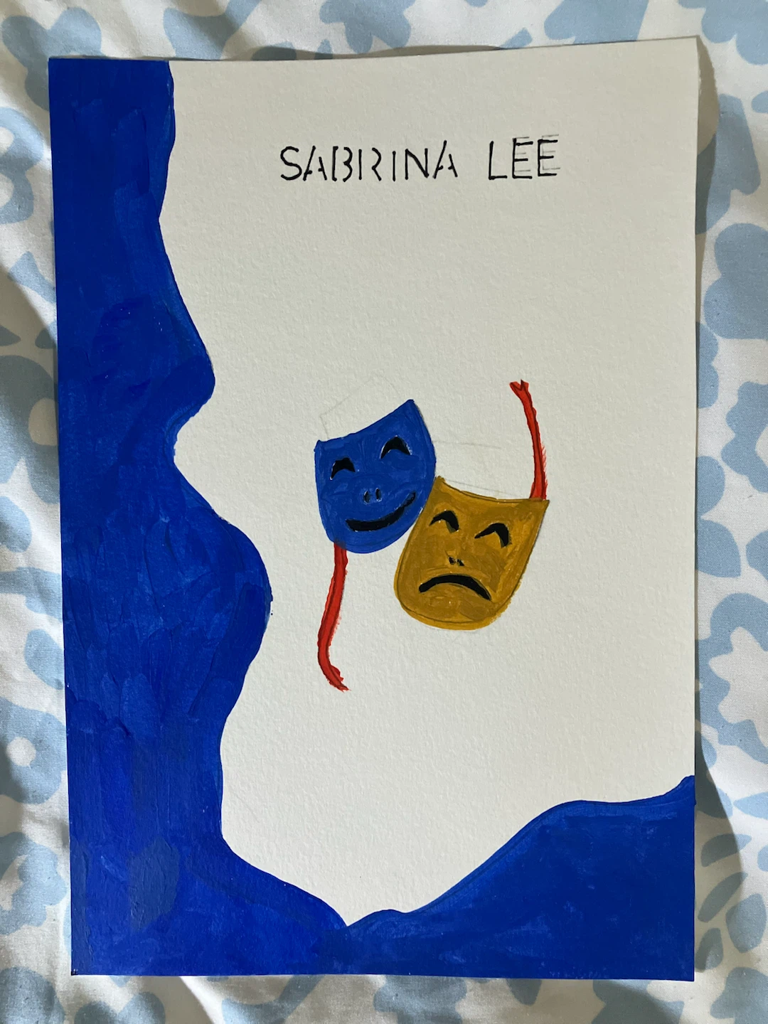 Hand-painted acrylic art piece by Sabrina Lee