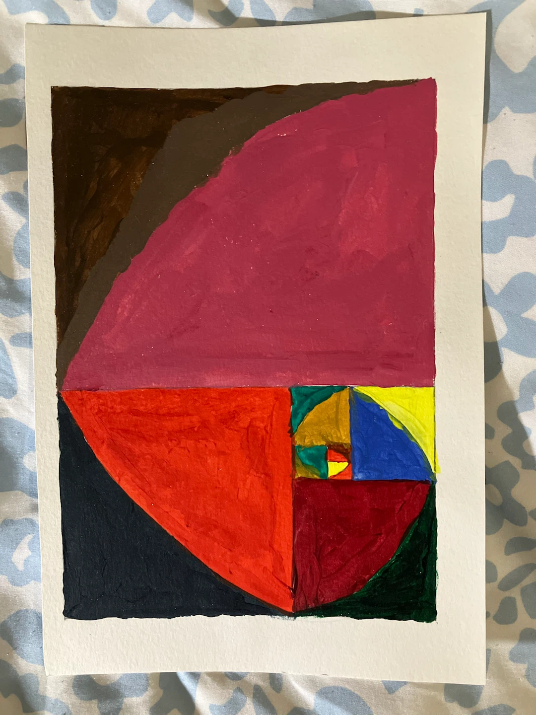 Original Hand-Painted Golden Ratio Artwork