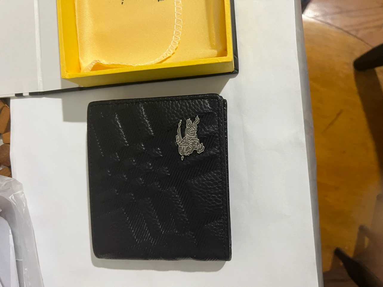 Burberry Black Leather Bifold Wallet