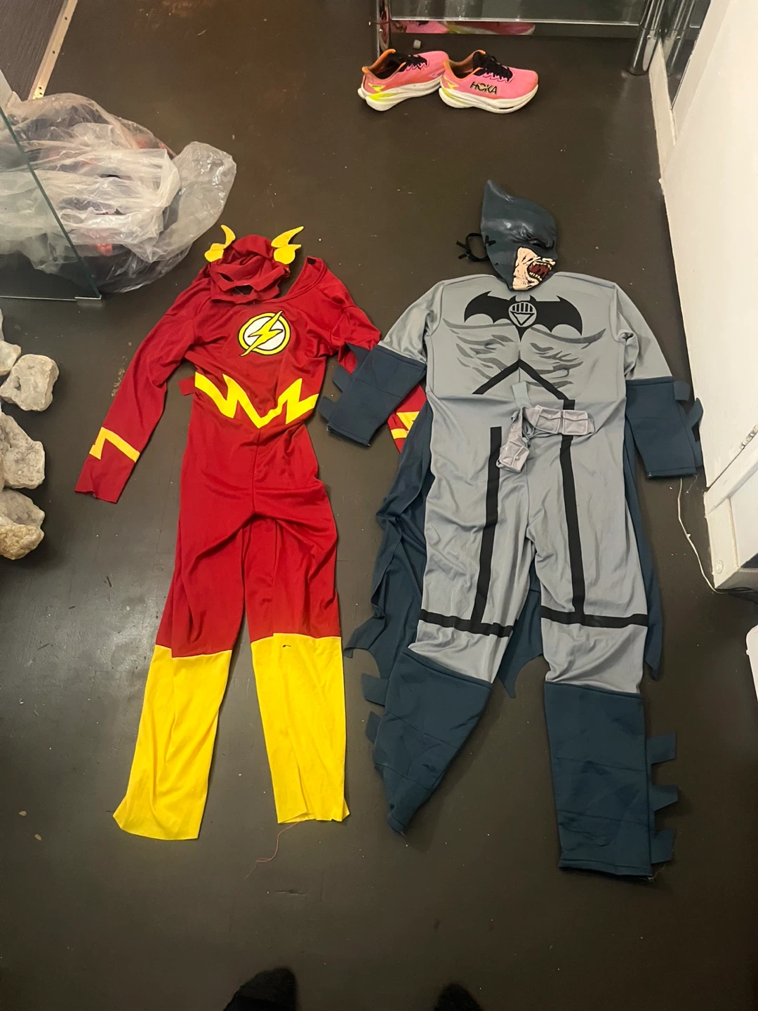 Rubies Flash and Batman Costumes Size Large