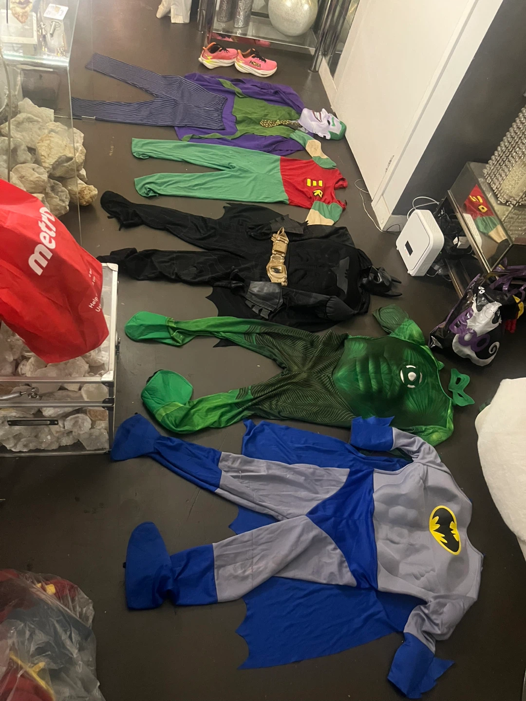 Set of 5 DC Superhero Costumes all kids size medium