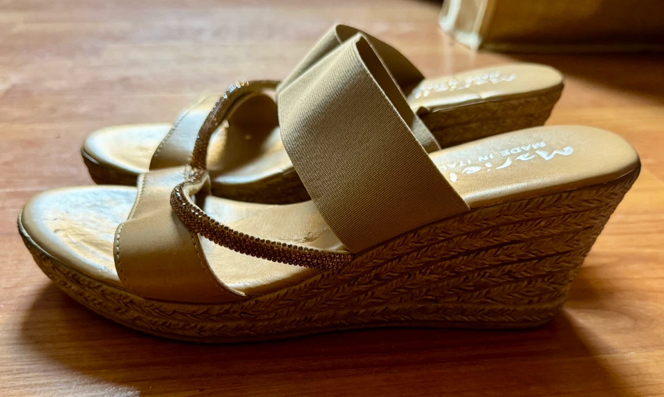 Mariella Made in Italy Beige Wedges - photo 2