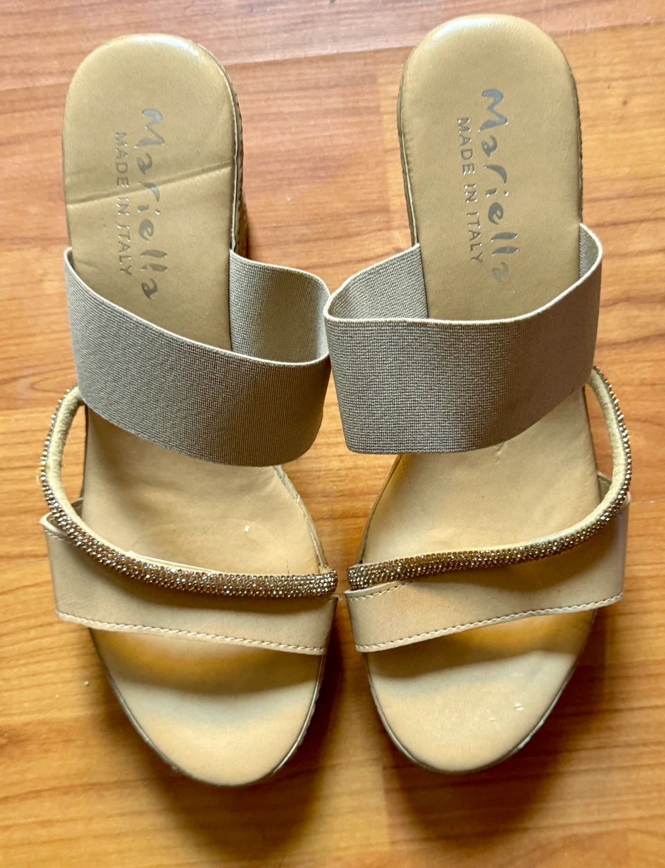 Mariella Made in Italy Beige Wedges - photo 3
