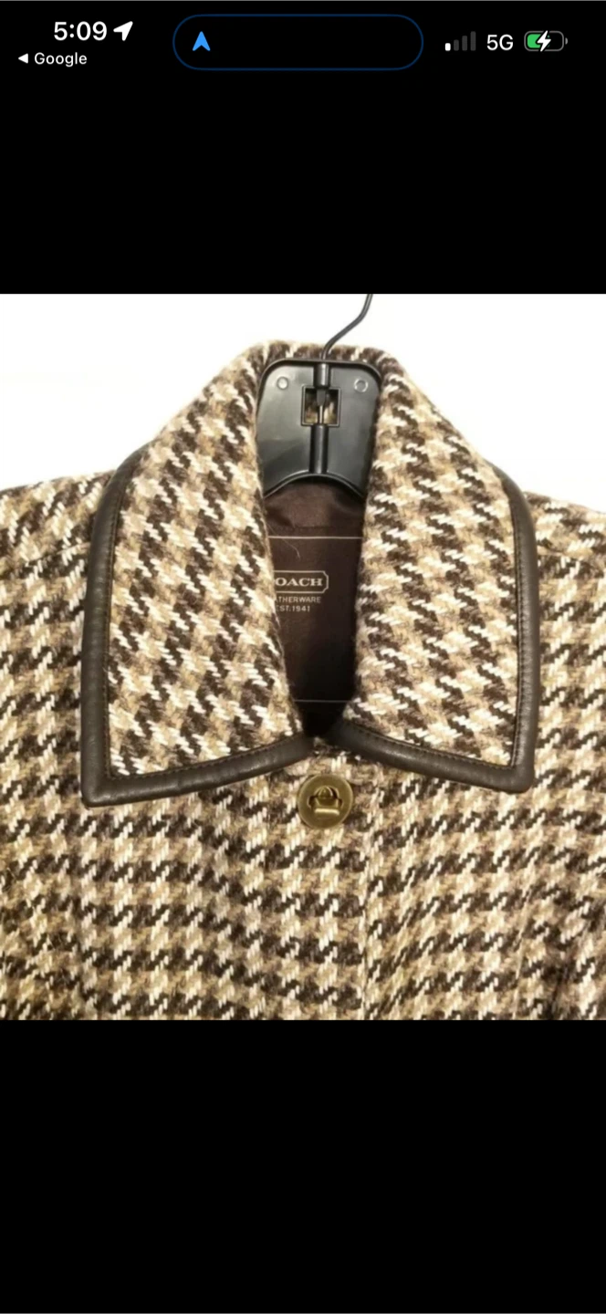 Coach Leatherware Houndstooth Wool Coat - photo 2