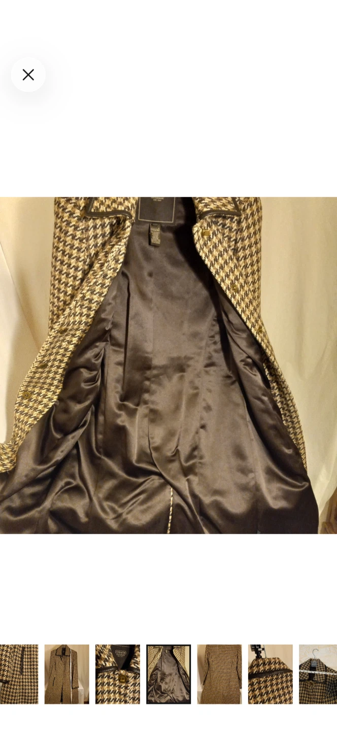 Coach Leatherware Houndstooth Wool Coat - photo 3