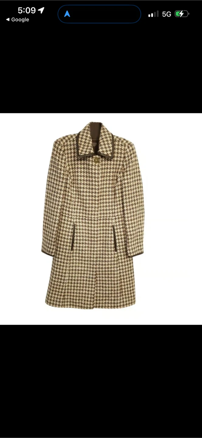 Coach Leatherware Houndstooth Wool Coat - photo 4