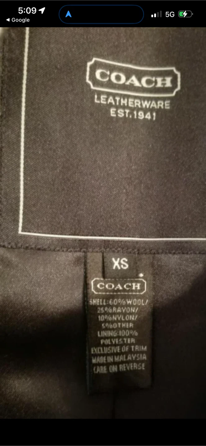 Coach Leatherware Houndstooth Wool Coat - photo 5