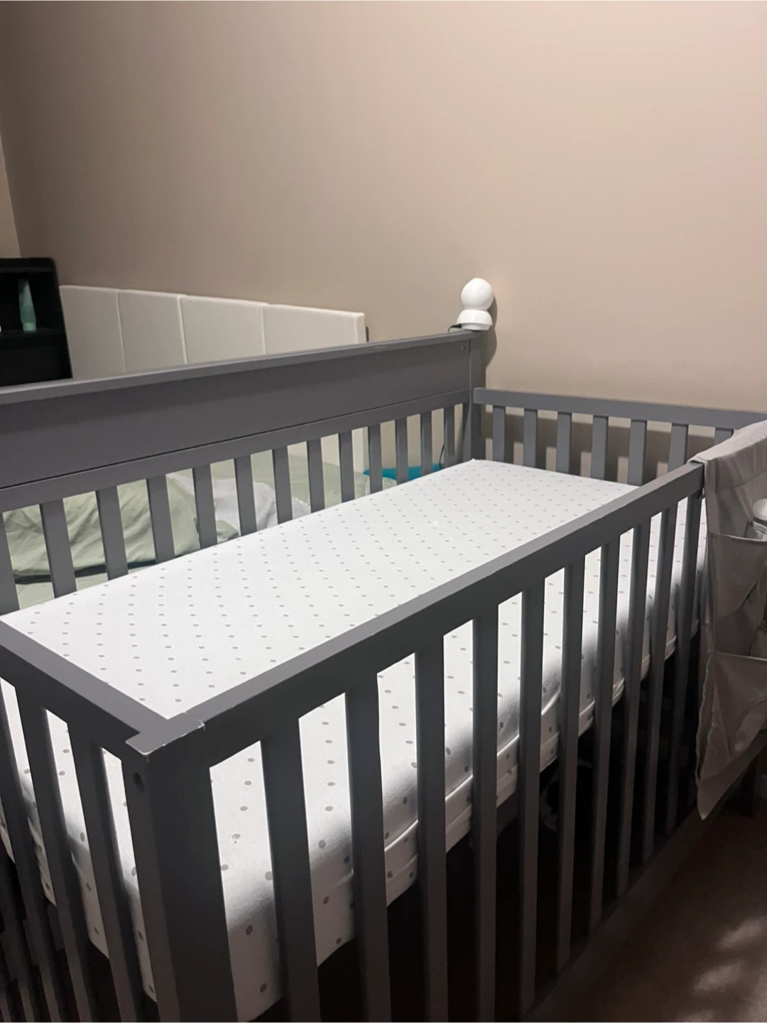 Grey Baby Changing Table and crib - photo 3
