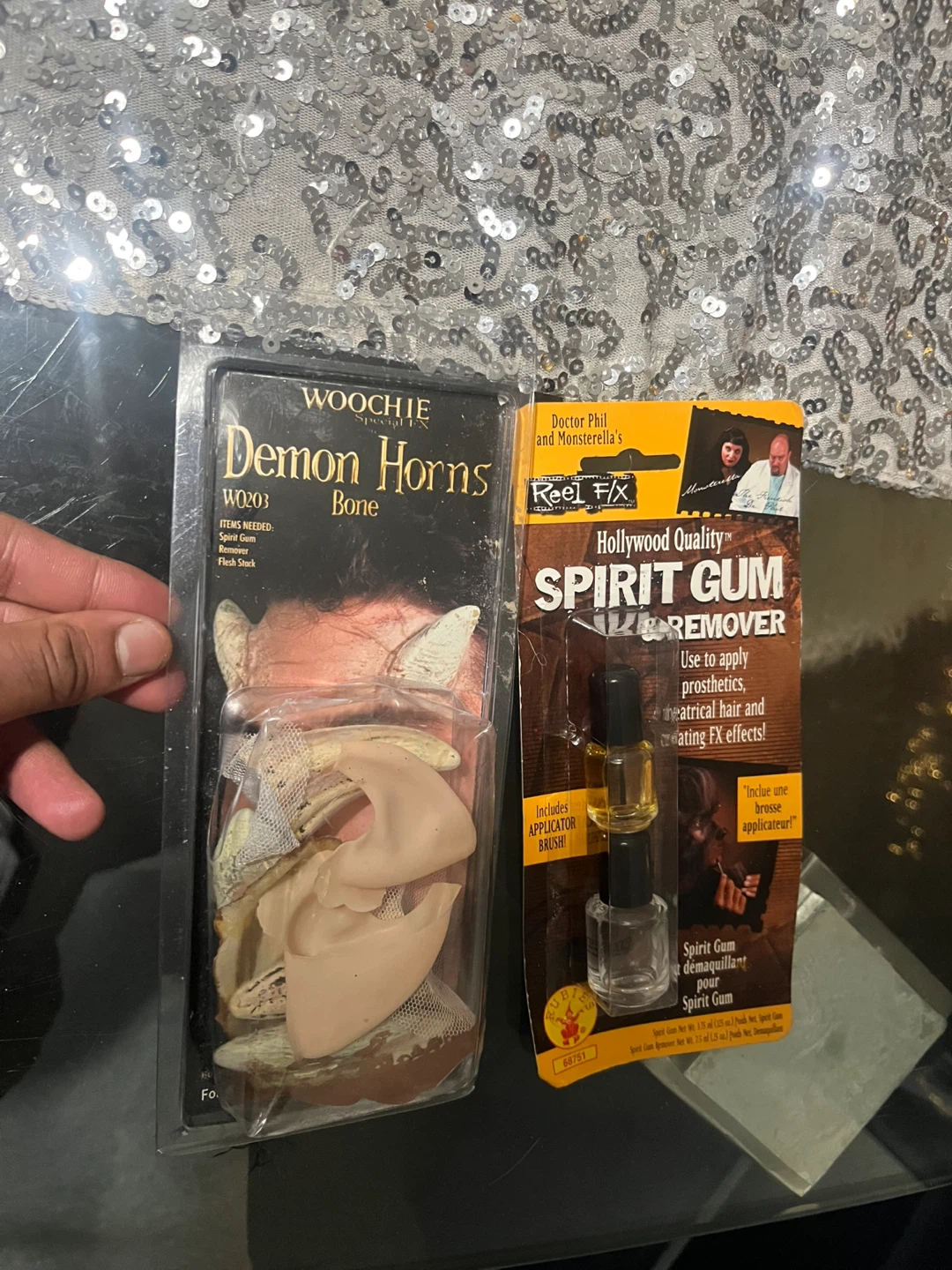 Woochie Demon Horns and Spirit Gum Set
