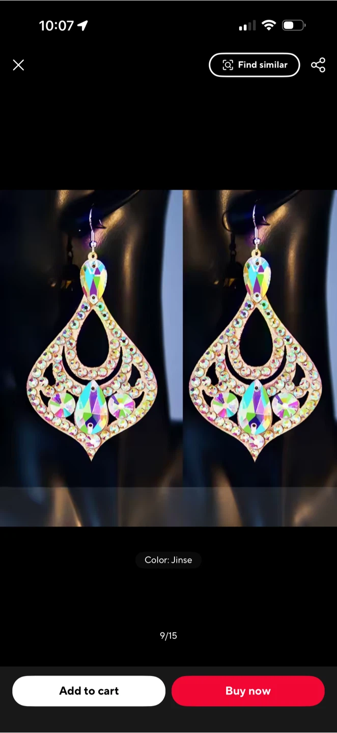Teardrop Rhinestone Earrings