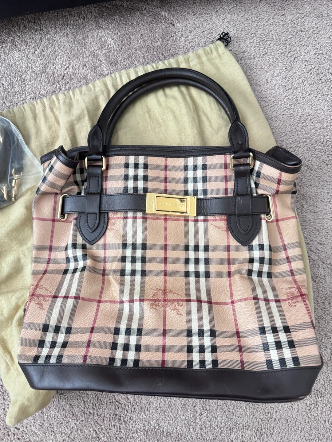 Burberry Check Tote Bag